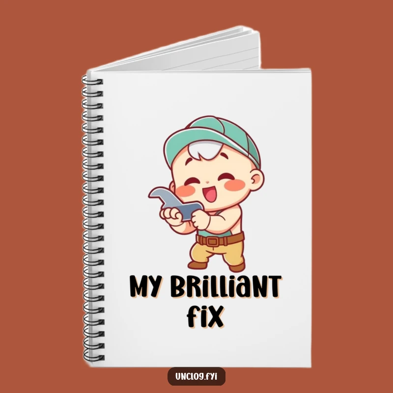 Funny Notebook - Kawaii Wrench Character: Jot Down Ideas Hilariously