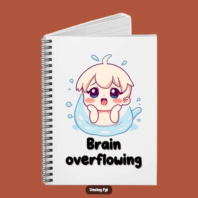 Funny Overflow Notebook - Surprised Character Journal for Notes