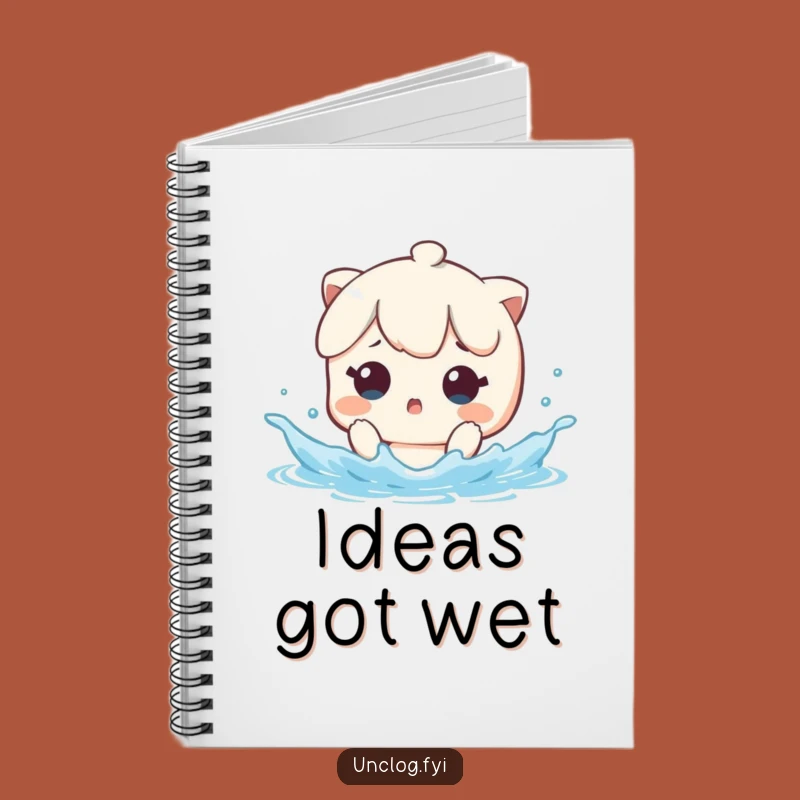 Funny Notebook - Kawaii Splash Surprise: Jot Down Shocking Ideas