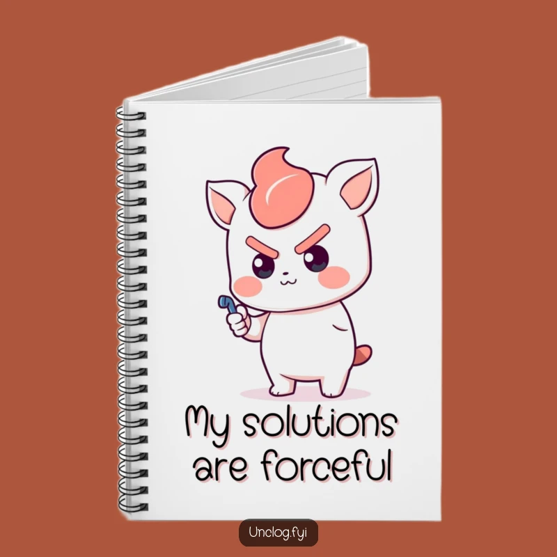 Funny Kawaii Determined Notebook: Plunger Pusher, Jot Down Solutions