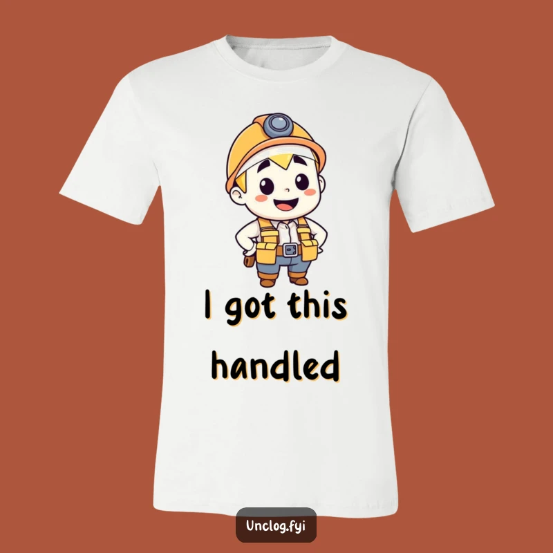 Funny Plumber T-Shirt: Confident Character with Tool Belt, Ideal Trades Gift
