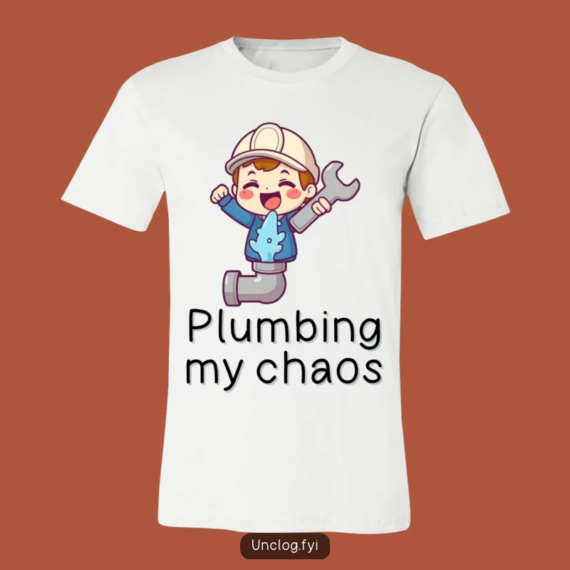 Funny Wrench Guy T-Shirt - Cute Character Fixing Fun Gift