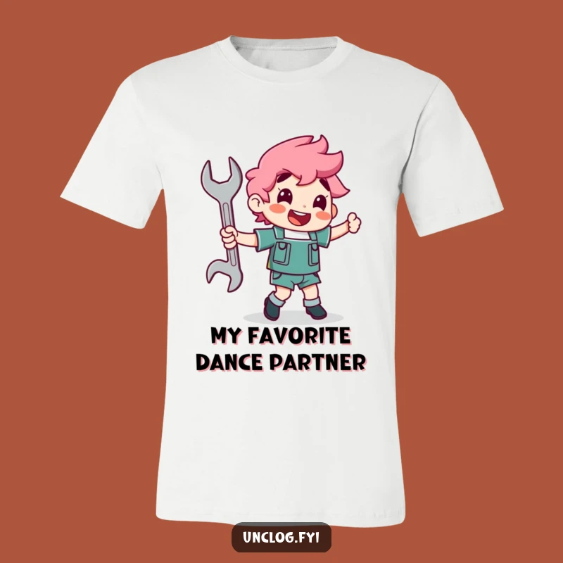 Funny Dancing Wrench T-Shirt - Mechanic's Happy Dance Tee, Ideal Tool Humor Gift