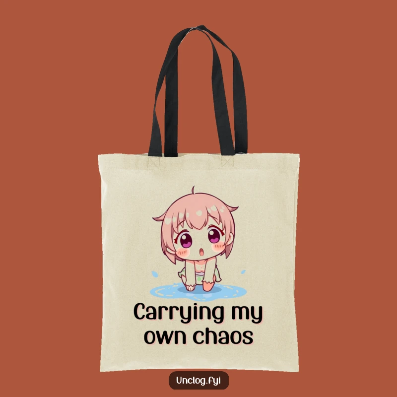 Funny Puddle Slip Tote Bag: Carry Your Laughs with this Hilarious Design