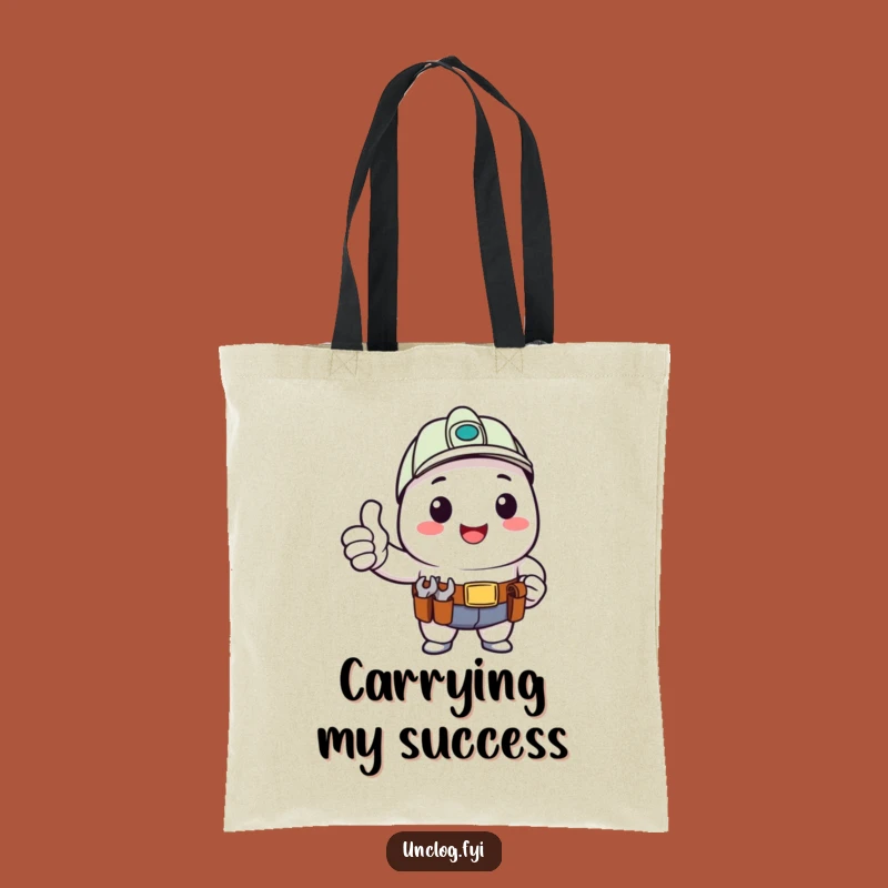 Funny Tote Bag - Kawaii Thumbs Up Character: Your Cheerful Companion