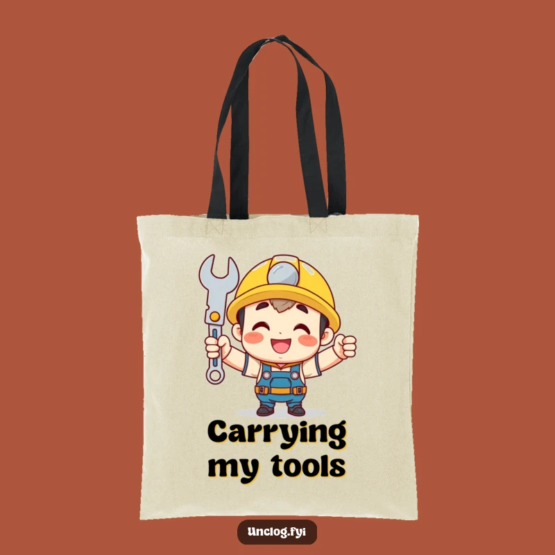 Funny Mechanic Tote Bag - Proud Wrench Holder Accessory, Hilarious Gift for Fixers