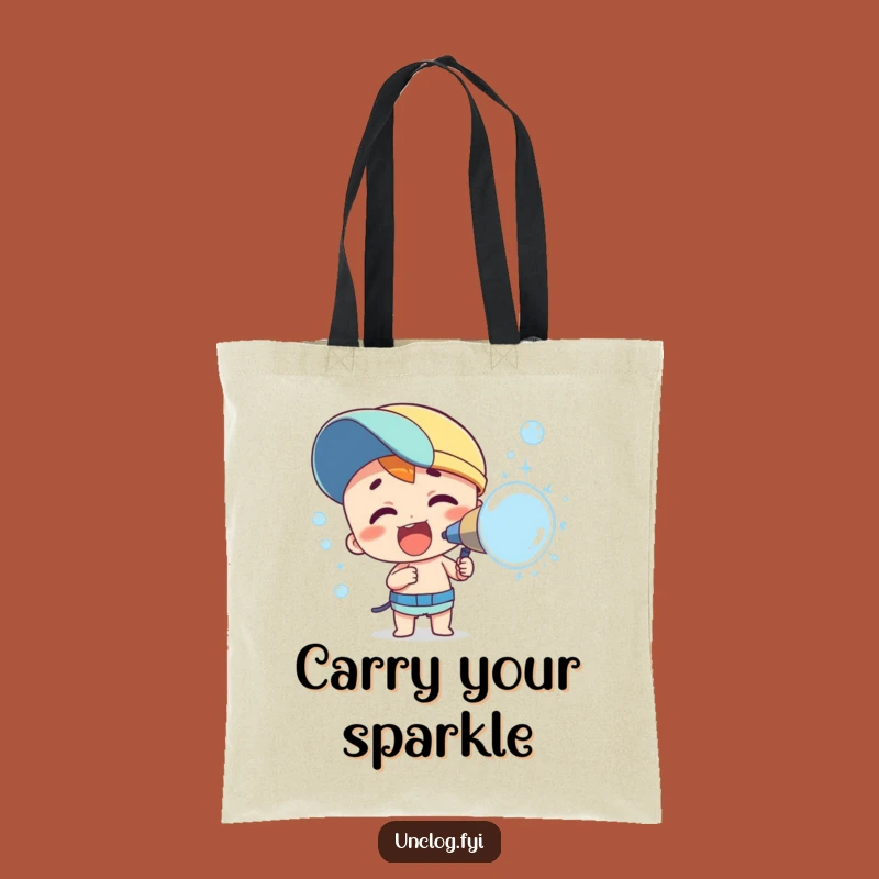 Funny Bubble Spray Tote Bag: Carry Your Fun with this Joyful Design
