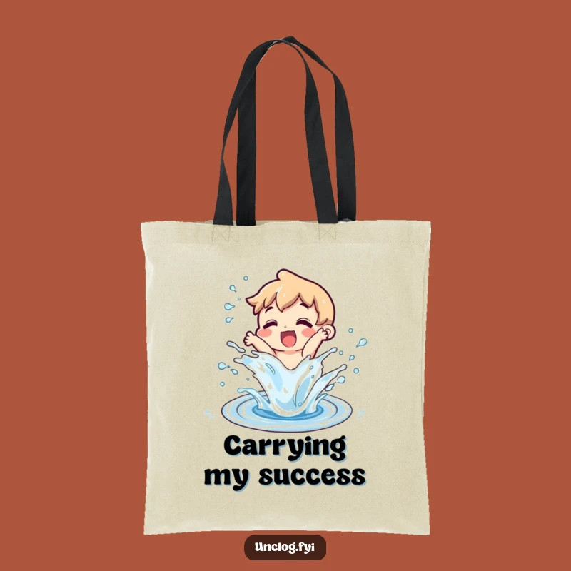 Funny Unclogged Drain Tote Bag - Splash Art for Plumbers, Best Funny Gift