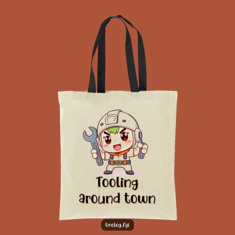 Funny Tote Bag: Carry Your Tools with This Determined Mechanic Design
